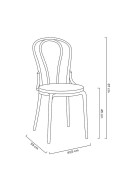 MODESTO krzesło TONI czarne - polipropylen - Modesto Design
